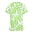 thumbnail image 4 of EGNMCR Scrub For Women Tops Short Sleeve V-neck Tops Working Uniform St. Patrick Print With Pocket Blouse - Fall/Winter Savings, 4 of 4