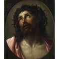 thumbnail image 2 of Guido Reni 12x14 Black Ornate Wood Framed Double Matted Museum Art Print Titled: Man of Sorrows (1630 - 1700), 2 of 5