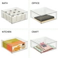 thumbnail image 5 of mDesign Plastic Stackable Bathroom Storage Organizer with Pull Out Drawer, Clear, 5 of 6
