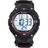 Sport Men's 408159BLK Chronograph Black Strap Digital Display Watch