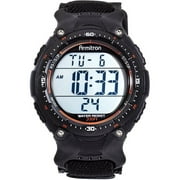 Sport Men's 408159BLK Chronograph Black Strap Digital Display Watch