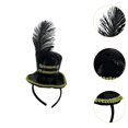 thumbnail image 6 of Milageto Mini Top Hat Headband Decor Headdress for Festivals Party Supplies Cocktails Black, 6 of 8