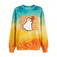 thumbnail image 4 of qafoshin Halloween Sweatshirts for Women Oversized Crew Neck Long Sleeve Printed Shirts Cute Pullover Plus Size Tops, 4 of 5