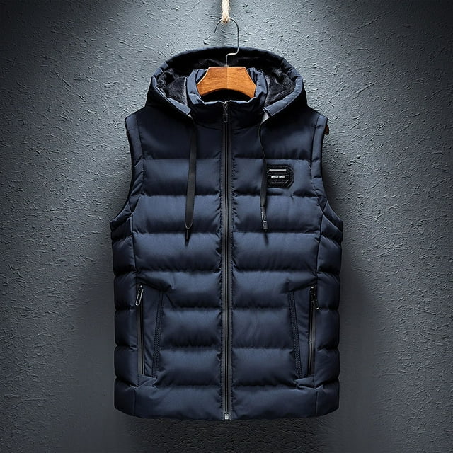 Chaleco para hombre, chaqueta acolchada de algodón, abrigo de ajustadas coreanas, chaleco grueso y cálido, ropa para hombre