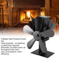thumbnail image 4 of Estufa de calor con ventilador chimenea de madera de 5 aspas para leña ANGGREK  Otros, 4 of 8