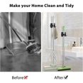 thumbnail image 2 of Mop Broom Holder with Hooks,4Pcs Stainless Steel Self Adhesive Broom Holder Garden Tool Storage Rack Brush Hook Wall Mounted Umbrella Holder Sweeping for Kitchen, Bathroom, Closet, Garden, Garage, 2 of 5