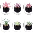 thumbnail image 2 of Artificial Mini Succulents 6 Packs Faux Succulents in Ceramic Pots Fake Greenery Plant for Home Decor, 2 of 5