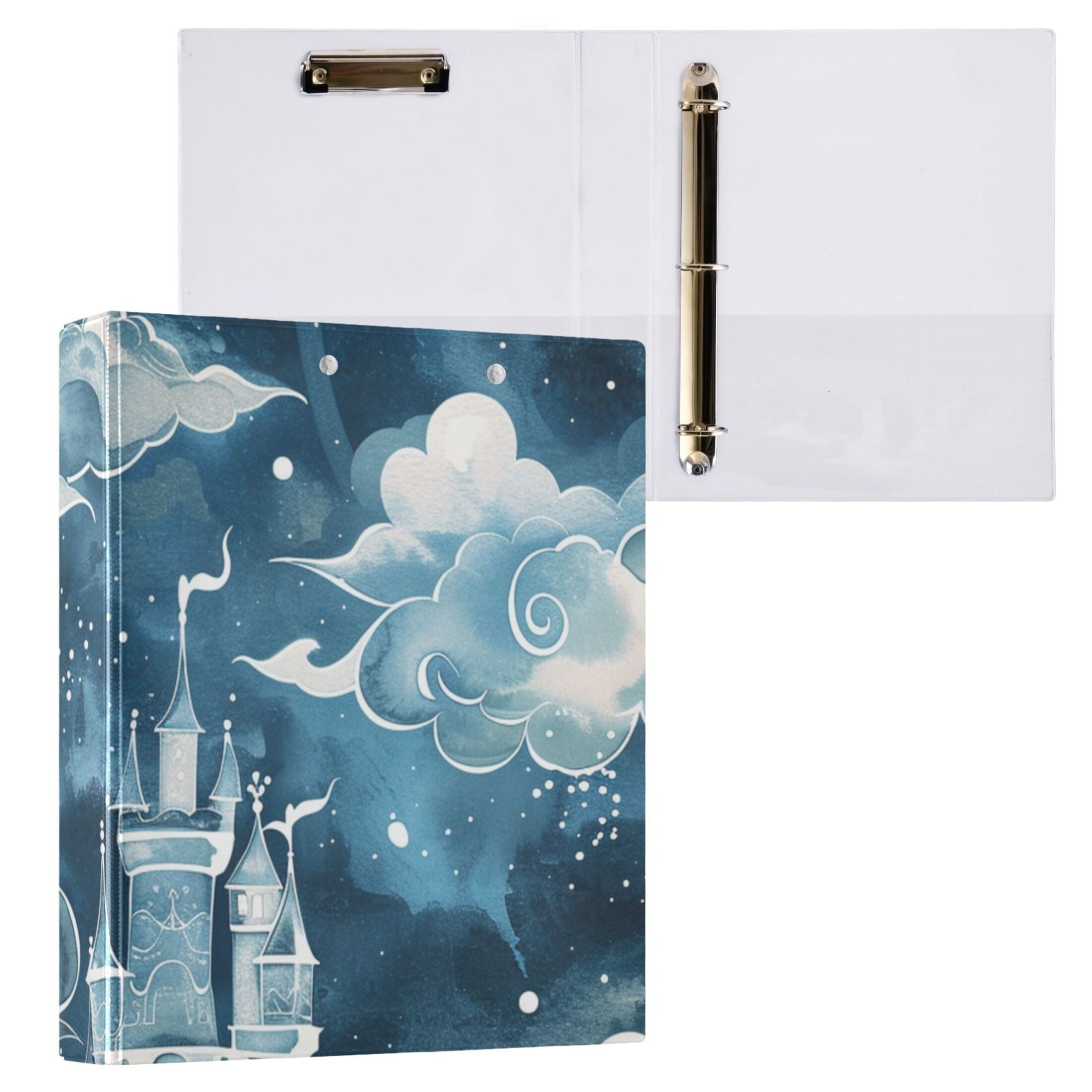 Tale Castle 3 Ring Binders 1.5 inch Hardcover File Folders with Interior Pockets A4 Size Organizer for School Office Hospital