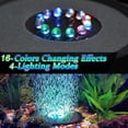 thumbnail image 2 of Luces de burbujas LED para acuarios, disco de piedra de aire con control remoto, con 16 cambios de color, 4 efectos de iluminación para decoraciones de acuarios JAMW Sencillez, 2 of 5