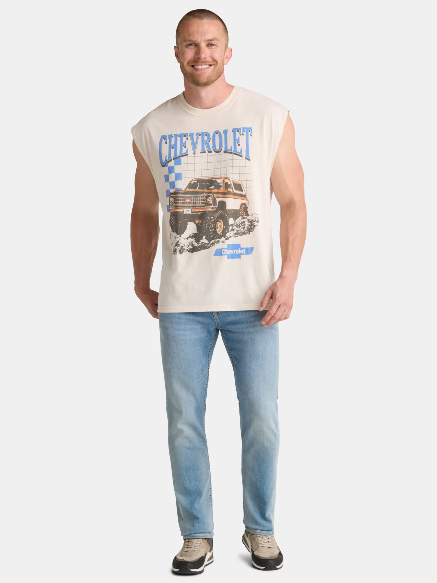Chevy Men's and Big Men's Graphic Muscle Tank Top, Sizes XS-5XL