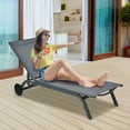 thumbnail image 1 of Goplus Chaise Longue d'Extérieur Inclinable en Aluminium et Tissu Réglable Gris, 1 of 10