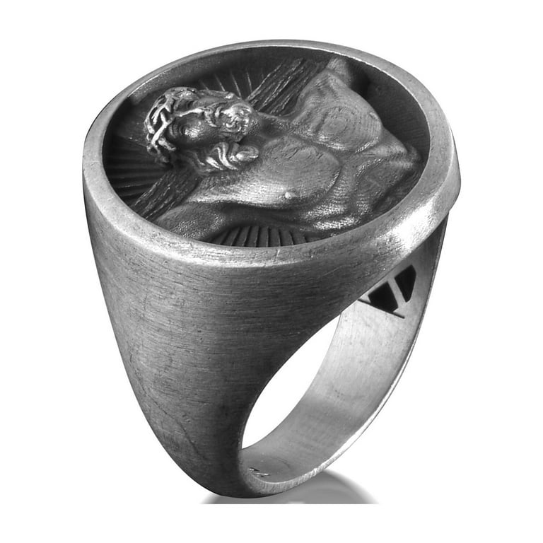 アクセサリー ANTIDOTE BUYERS CLUB Engraved Jesus Ring ANTIDOTE BUYERS CLUB Engraved Jesus Ring RX-715-1 公式通販