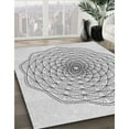 thumbnail image 3 of Ahgly Company Machine Washable Indoor Rectangle Transitional White Smoke Area Rugs, 5' x 8', 3 of 7