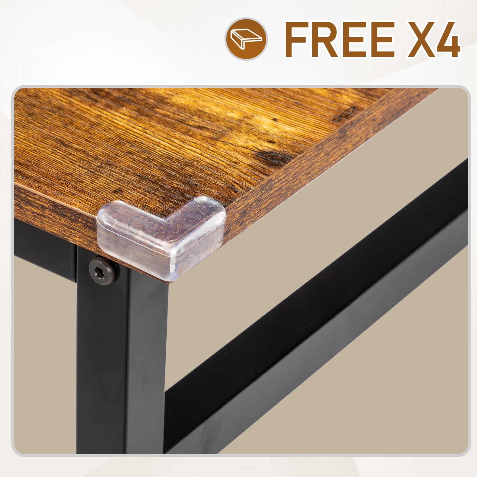 Ktaxon 47" Wood Computer Gaming Desk PC Laptop Study Table Workstation Home Office Furniture, Retro