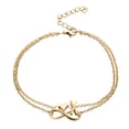 thumbnail image 1 of Layered Heart Anklet For Women Double Initial Letter Chain Foot Jewelry, 1 of 5