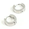 thumbnail image 2 of Bling Men's Stainless Steel Hoop Earrings 4 g, Silver( 2 Pieces), 2 of 2