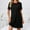 Black Sundresses for Women, variant on Dyegold Sundresses for Women Casual Beach - Sun Dresses Women Summer Casual Round Neck Short Sleeve Solid Color Loose Midi Sundress Plus Size Tshirt Party Dress