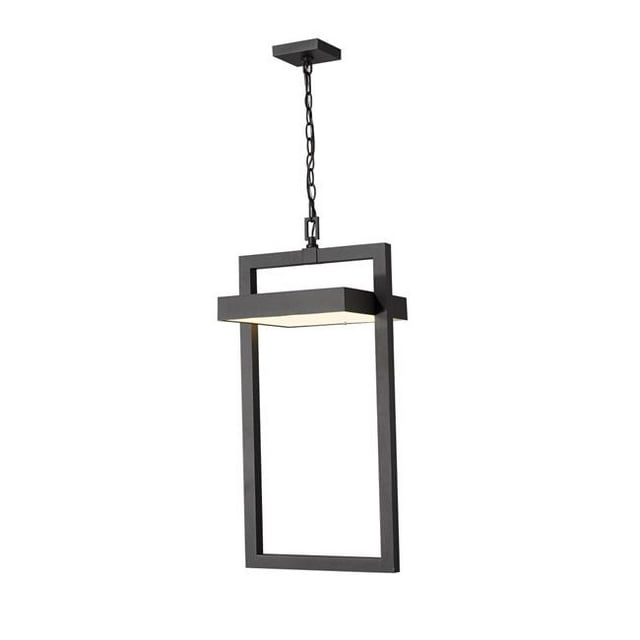 Z Lite 566CHXL-BK-LED 12 in. Luttrel LED Noir Extérieur Chaîne Montage Plafond Fixture