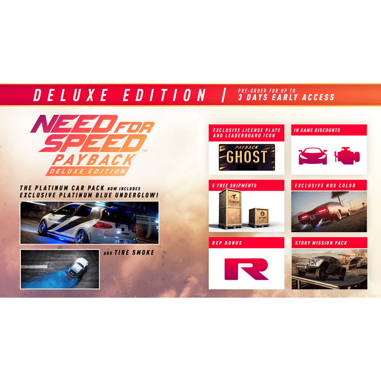 Need for Speed Payback Deluxe Edition Pre-Order (Xbox One