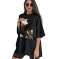 thumbnail image 3 of Plus Size Shirt for Women Black Tops for Women Short Sleeves Shirt for Women Griffon T Shirt Crewneck Shirt for Women XS, 3 of 5