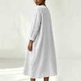 thumbnail image 4 of HAPIMO Women Maxi Dress With Round Neck Loose For Loungewear And Travel White XXL, 4 of 8