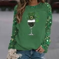 thumbnail image 5 of Craaazy Women's Long Sleeve St Patricks Day Tshirts with Green Shamrock, 5 of 5
