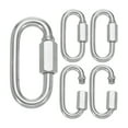thumbnail image 1 of Uxcell M8 1.6" 304 Stainless Steel Quick Link Chain Connector, D Ring Chain Hooks 1523 LBS Capacity 5 Pcs, 1 of 7
