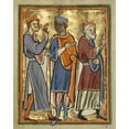 thumbnail image 2 of Illuminator, Unknown 12th Century English 20x24 Gold Ornate Wood Framed with Double Matting Museum Art Print Titled - The Magi Approaching Herod, 2 of 4