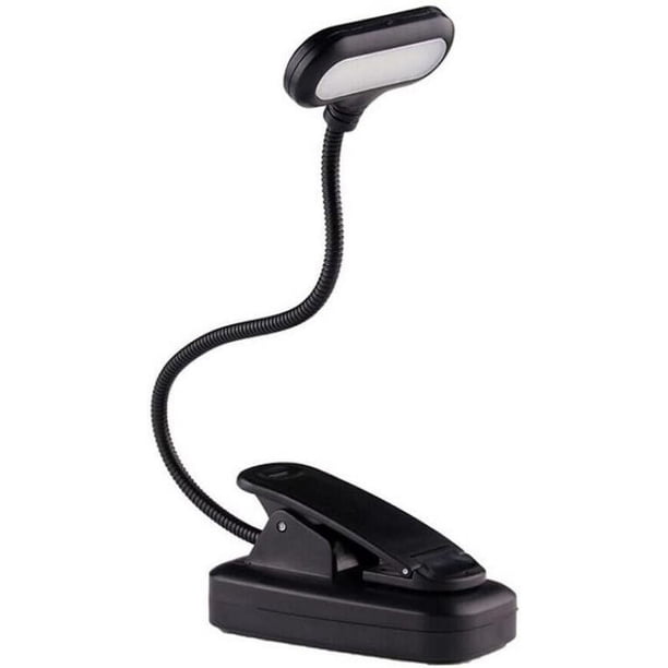 Lámpara LED con clip ajustable, lámpara de escritorio con carga USB, luz de lectura, lámpara con abrazadera de manguera de atenuación para el hogar (color: A)