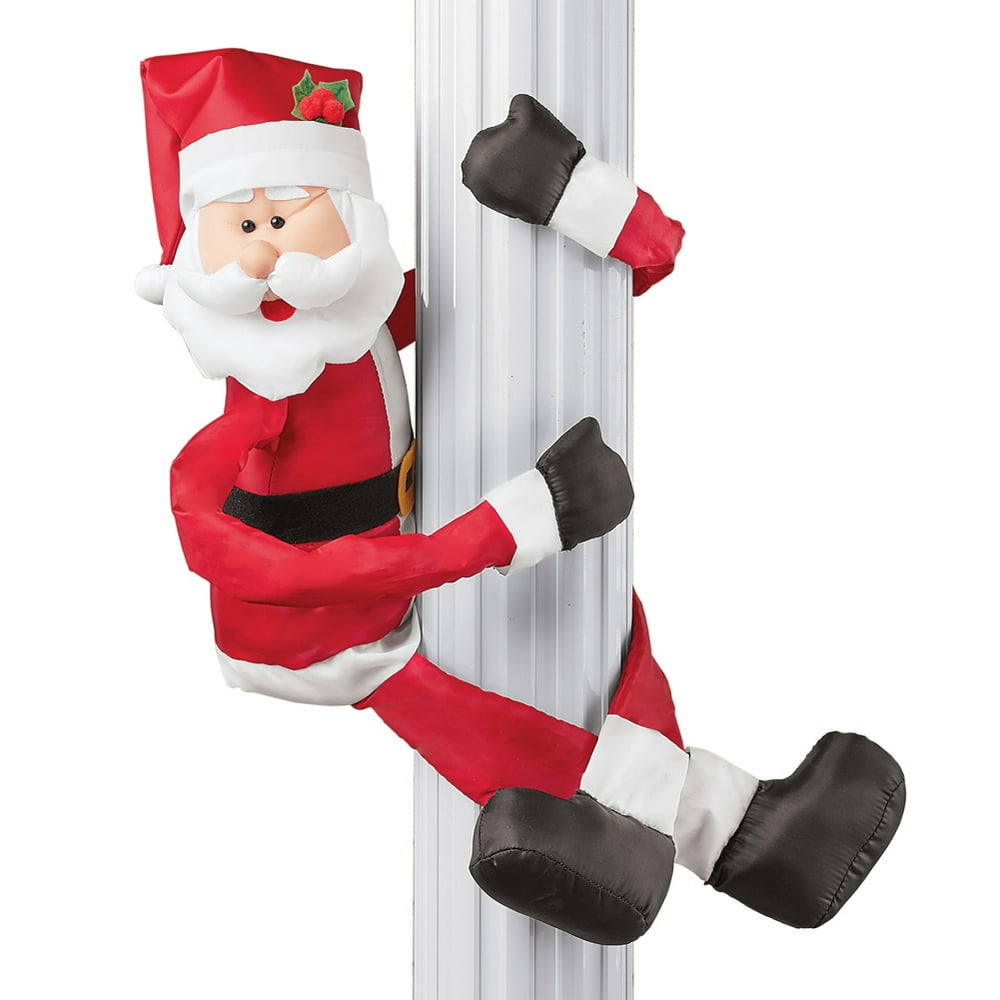 Santa Claus Outdoor or Indoor Plush Huggers Christmas Decoration
