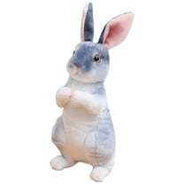 Darzheoy Rabbit Plush Toy, Simulation Rabbit Doll Standing Long Ear Bunny Plush Doll Stuffed Animal Toy Kids Present for Babies Bed Nursery Room Decor, 9"