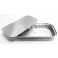 thumbnail image 3 of PACTOGO 3 lb. Oblong Aluminum Foil Entrée Take-Out Pan with Board Lid Disposable Containers 12.37" x 6.57" x 1.43" (Pack of 10 Sets), 3 of 9