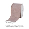 thumbnail image 3 of Wired Ribbon Roll for Wreaths and Gift Wrapping, 354 Inch Holiday Craft Ribbon in Polyester, 2.5 Inch Wide - Beige, 3 of 6
