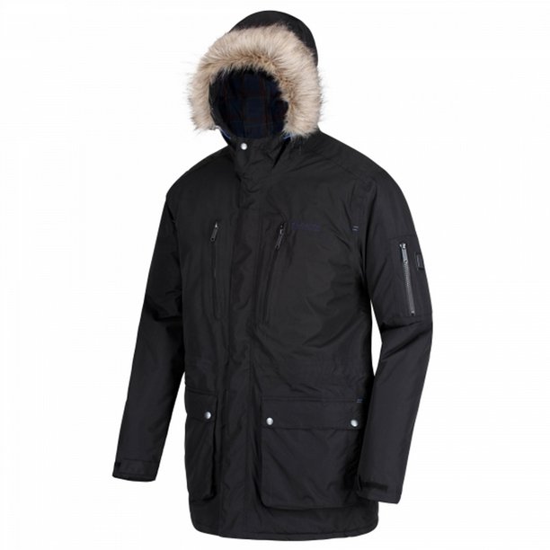 Regatta - Chaquesta Salinger con Capucha para Hombre (Negro Azabache) Regatta UTRG3677_jetblack