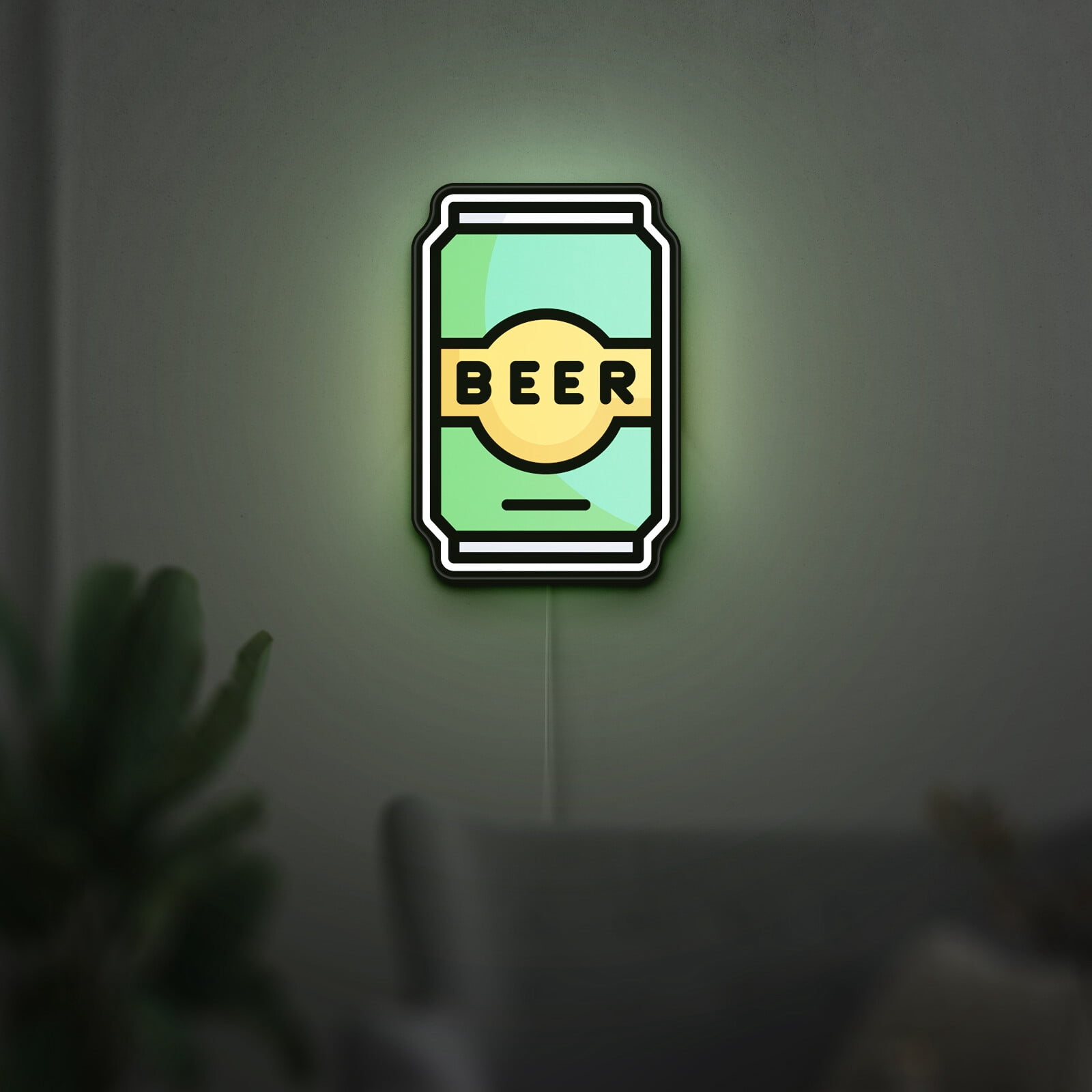 Beer Can 3D Novelty Light Box, Pub-Style Beverage Lamp Decor with Drink Design, Ideal for Alcohol Lovers and Home Bar Owners (Width 12 inch, 30cm)