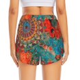 thumbnail image 2 of Lsque Mandala Colorful Printed Women's Running Shorts with Liner Pockets,Elastic Quick Dry Workout Athletic Gym Yoga Shorts,Womens High Waist Shorts-X-Large, 2 of 9