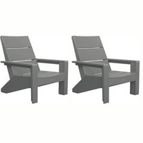 Krikacy Adirondack Chair Set of 2,All-Weather Plastic Heavy-Duty,for Fire Pit,Patio,Garden,Grey