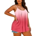 thumbnail image 6 of Jalioing Womens Plus Size Camisoles Loose Pleated Sleeveless Spaghetti Strap Tank Tops Fashion Gradient Summer Cami Shirts, 6 of 7
