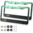 thumbnail image 2 of GZHJMY 2 Pcs License Plate Frame Cute Sharks License Plate Cover Universal Aluminum US Car Tag Frame with 2 Holes and Screws for Front & Back License Plate Decorative, 2 of 7