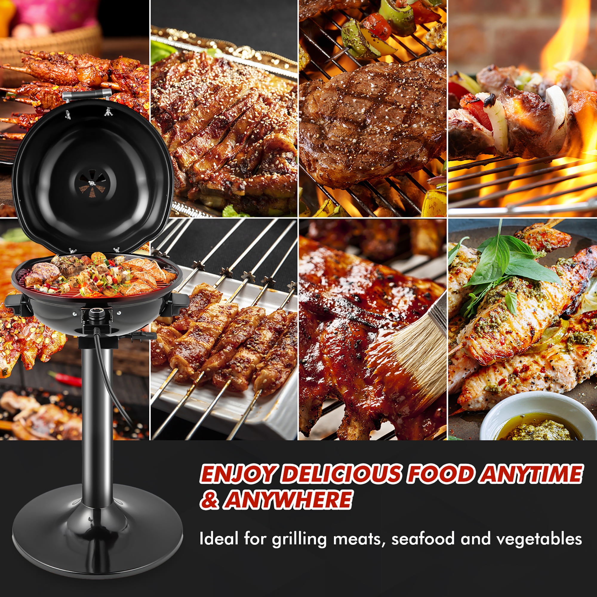 Barton 1600W Infrared Smokeless Electric Indoor Grill BBQ Grilling
