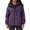 Purple, variant on ZACPNCV Womens Winter Shell Jacket Wind and Water Resistant Reflective Details Fleece Lined for Snow Sports