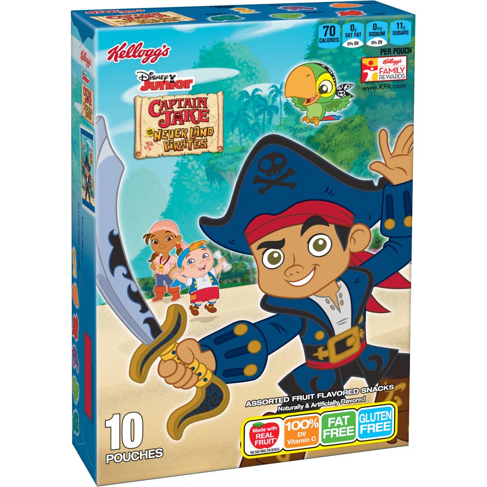 Kellogg's Disney Captain Jake &amp; the Never Land Pirates Assorted Fruit ...