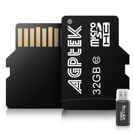 AGPTEK 32GB Micro SD Card with Card reader, Compatible with AGPTEK Mp3 players (16GB /32GB/ (Best 16gb Micro Sd Card)