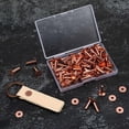 thumbnail image 2 of 100 Sets Copper Rivets and Burrs Washers Leather Copper Rivet Fastener for Collars Leather DIY Craft Supplies, 2 of 5