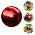 thumbnail image 3 of Masteelf Stainless Steel Gazing Ball with Dark Red Finish for Garden and Home Decor Reflective Mirror Ball 8 Inches, 3 of 10