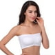 thumbnail image 1 of Sujetador bandeau con relleno para mujer, tops de tubo con almohadillas removibles sin tirantes, 1 paquete, blanco-S brillar vestir, 1 of 4