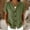 Army Green, variant on Women's V-Neck Short Sleeve Top, Linen Button Up Shirt Jacket with Soft Polyester Fabric, Casual Blouse for Spring Summer Fall Daily Wear, 2026 Limited-time Offer
