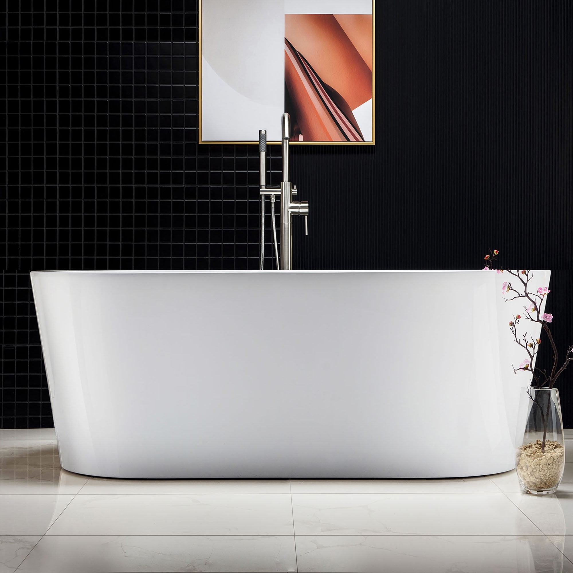 Woodbridge 59" Acrylic Freestanding Bathtub Contemporary Soaking Tub