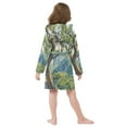 thumbnail image 7 of FORMRS Niños Bathrobe Unisex Hooded Robe Soft Plush Pajamas Sleepwear, Size 4-6T, Pine Tree, 7 of 7