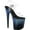 Clear/Black Blue Multi Glitter Synthetic, variant on Women's Pleaser Flamingo 808SS Ankle Strap Sandal